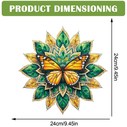 Butterfly Mandala 2D Flat DIY Diamond Art Pendant Wall Decor for Home & Windows