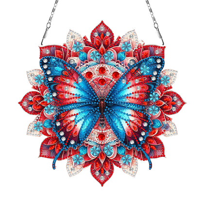 Butterfly Mandala 2D Flat DIY Diamond Art Pendant Wall Decor for Home & Windows
