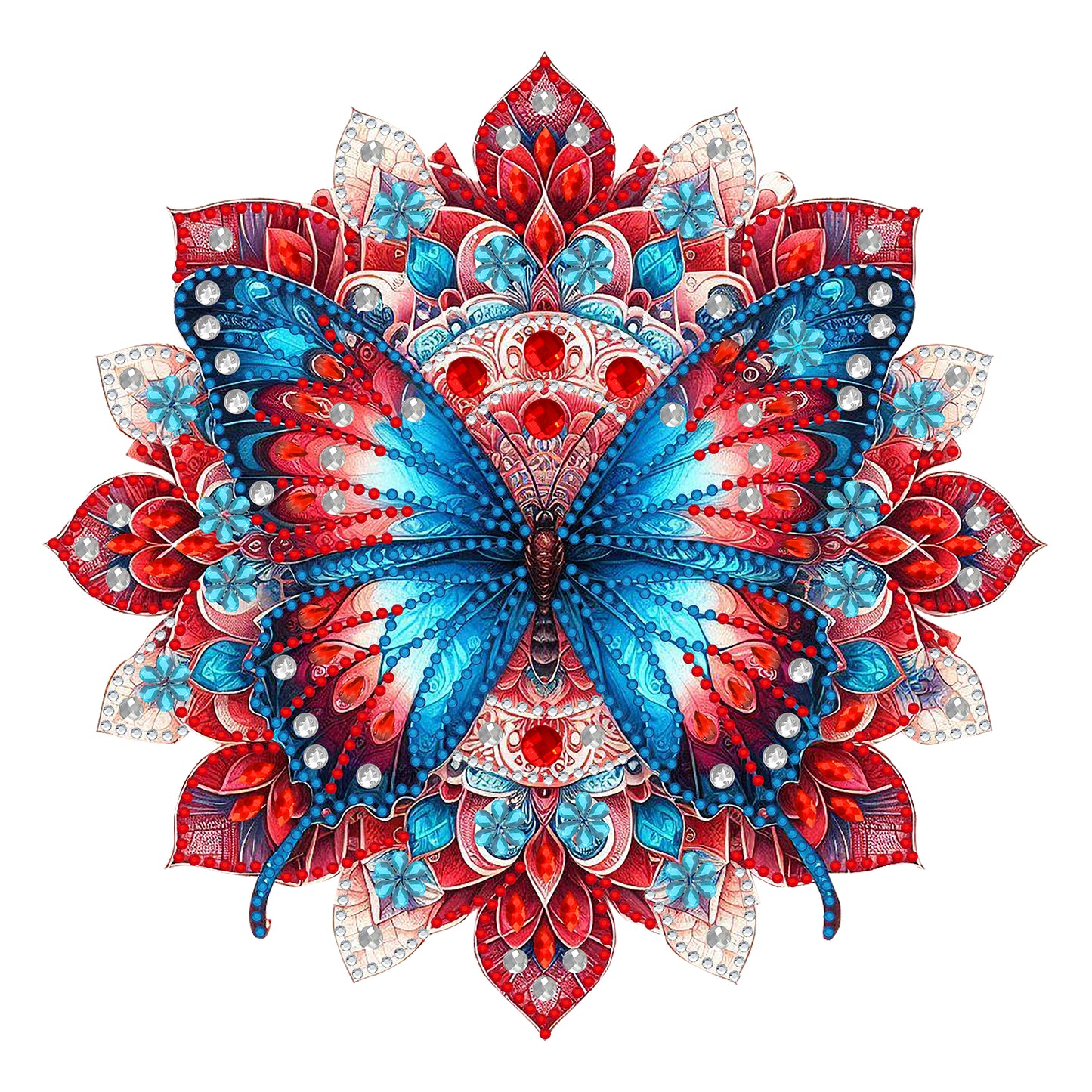 Butterfly Mandala 2D Flat DIY Diamond Art Pendant Wall Decor for Home & Windows