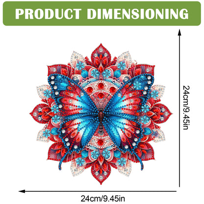 Butterfly Mandala 2D Flat DIY Diamond Art Pendant Wall Decor for Home & Windows