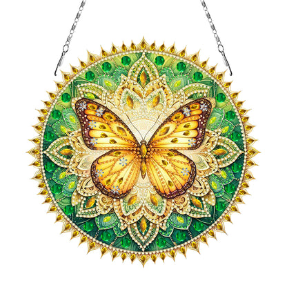 Butterfly Mandala 2D Flat DIY Diamond Art Pendant Wall Decor for Home & Windows