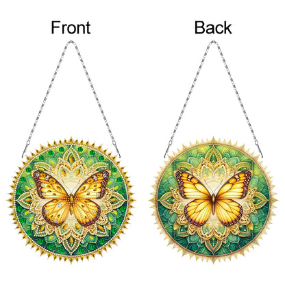 Butterfly Mandala 2D Flat DIY Diamond Art Pendant Wall Decor for Home & Windows