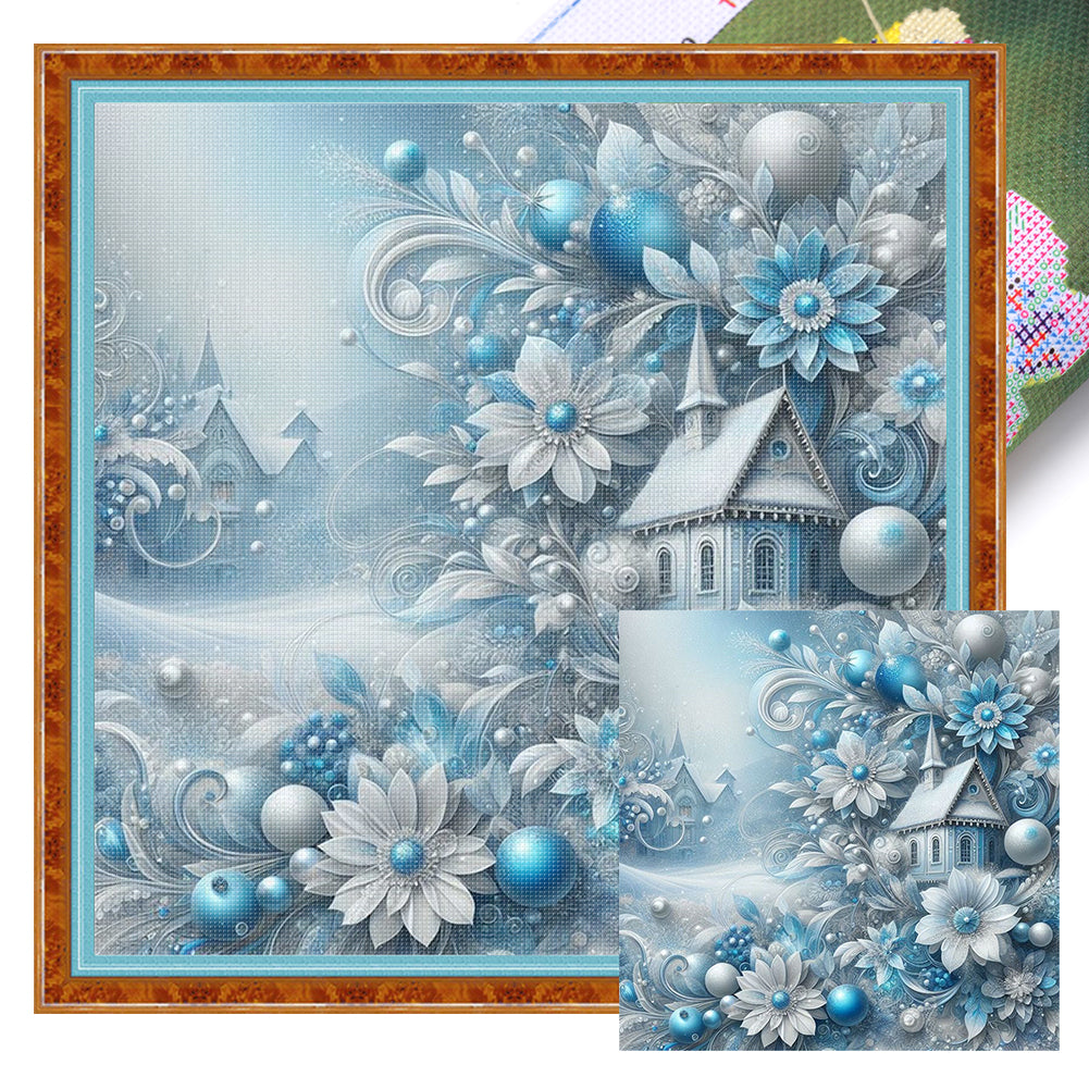 Winter Scenery - 11CT Stamped Cross Stitch 40*40CM