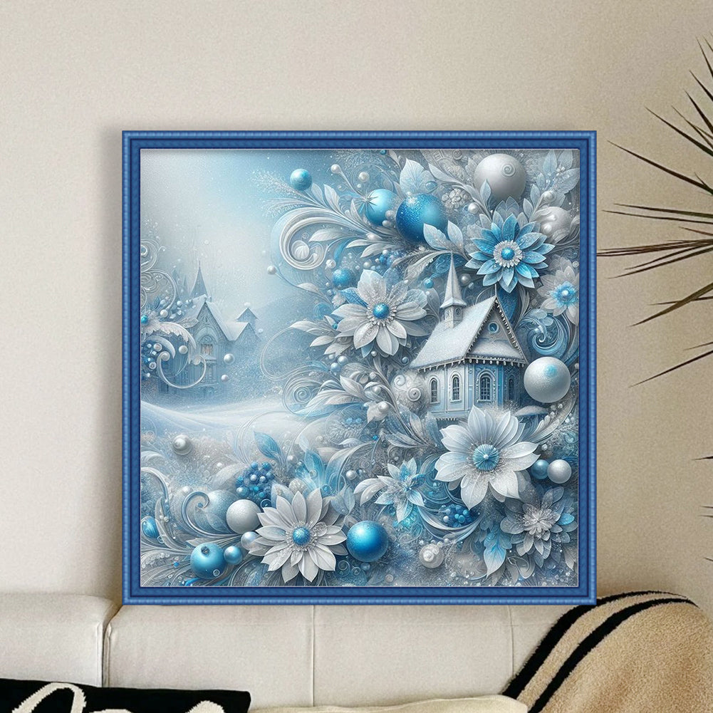 Winter Scenery - 11CT Stamped Cross Stitch 40*40CM