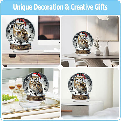 Christmas Crystal Ball Design 2D Flat Acrylic DIY Diamond Painting Clock Kit