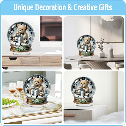 Christmas Crystal Ball Design 2D Flat Acrylic DIY Diamond Painting Clock Kit