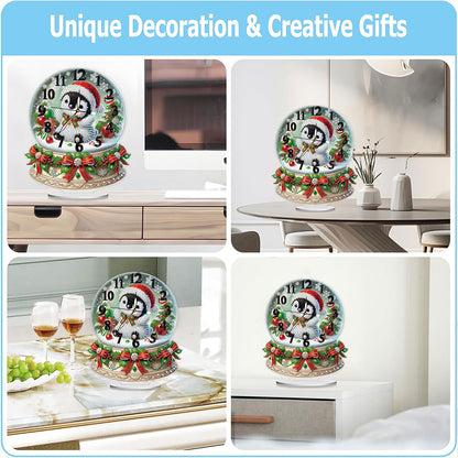 Christmas Crystal Ball Design 2D Flat Acrylic DIY Diamond Painting Clock Kit