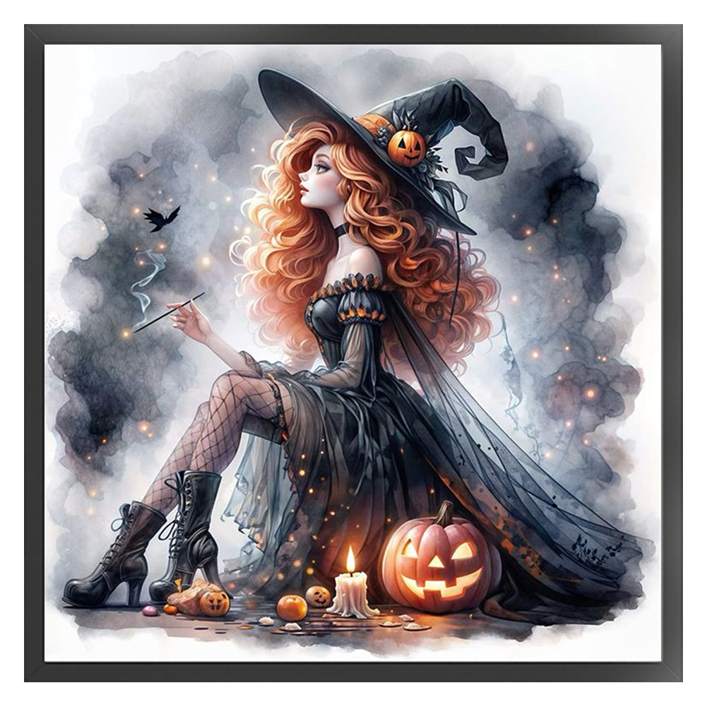 Halloween Princess Witch - 11CT Stamped Cross Stitch 40*40CM