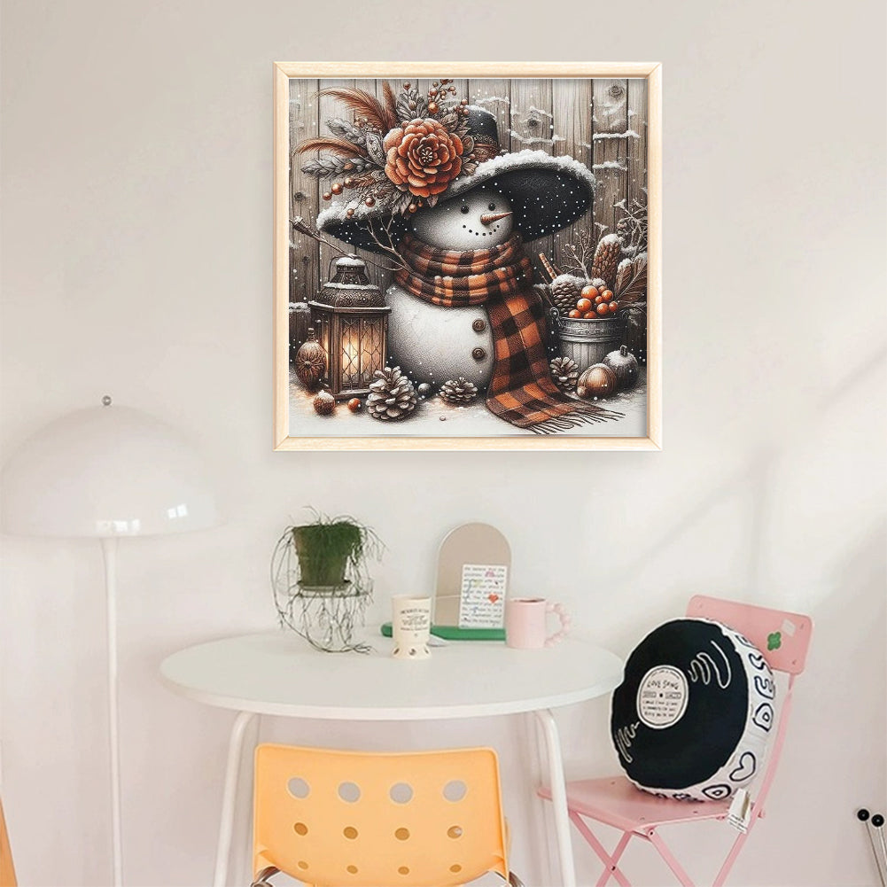 Christmas Snowman - 11CT Stamped Cross Stitch 40*40CM