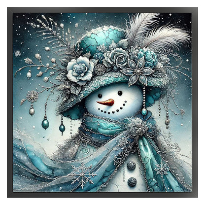 Christmas Snowman - 11CT Stamped Cross Stitch 40*40CM