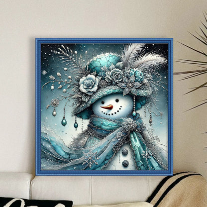 Christmas Snowman - 11CT Stamped Cross Stitch 40*40CM