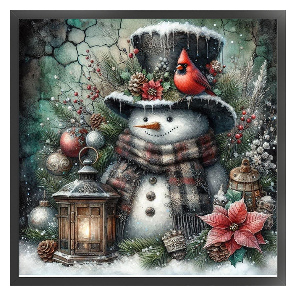 Christmas Snowman - 11CT Stamped Cross Stitch 40*40CM