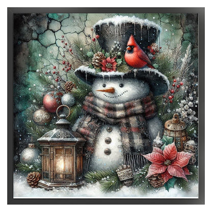 Christmas Snowman - 11CT Stamped Cross Stitch 40*40CM