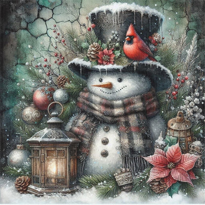 Christmas Snowman - 11CT Stamped Cross Stitch 40*40CM