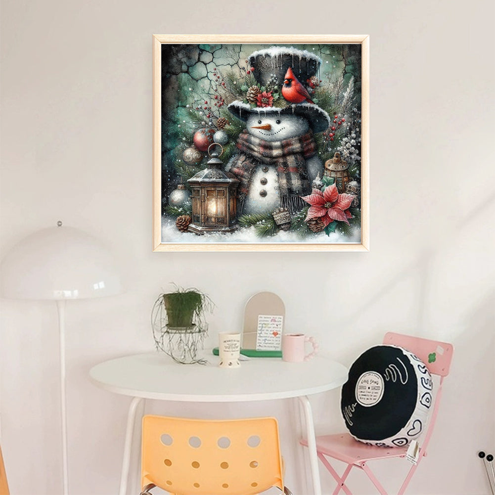 Christmas Snowman - 11CT Stamped Cross Stitch 40*40CM