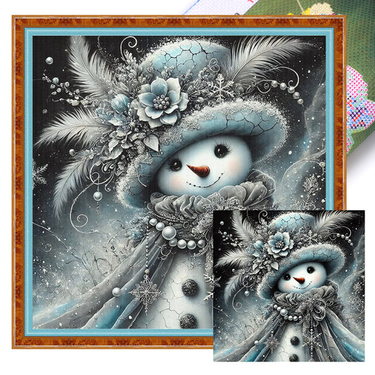 Christmas Snowman - 11CT Stamped Cross Stitch 40*40CM