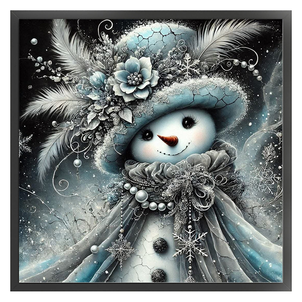 Christmas Snowman - 11CT Stamped Cross Stitch 40*40CM