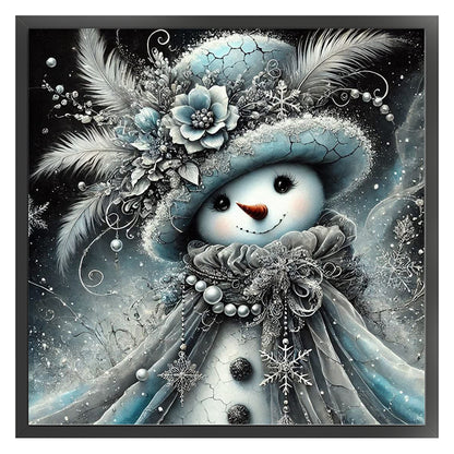 Christmas Snowman - 11CT Stamped Cross Stitch 40*40CM