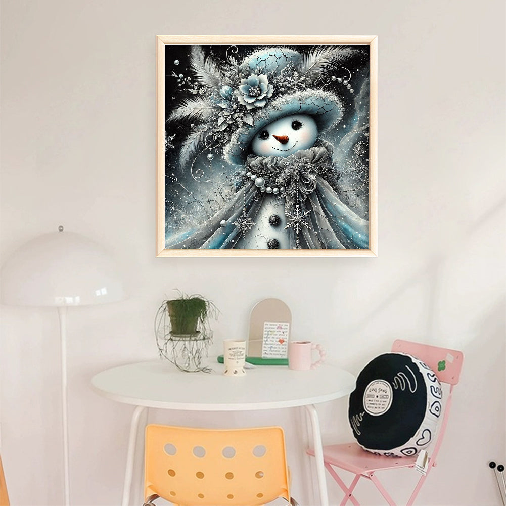 Christmas Snowman - 11CT Stamped Cross Stitch 40*40CM