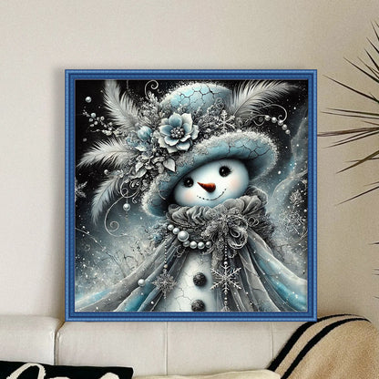 Christmas Snowman - 11CT Stamped Cross Stitch 40*40CM