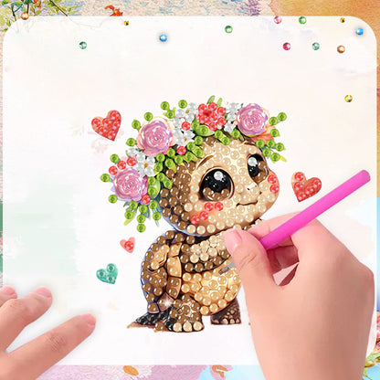 12PCS 2D Flat DIY Magnetic Refrigerator Stickers Diamond Art Kits for Home Decor