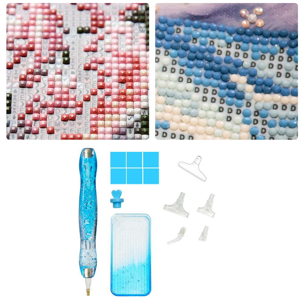 DIY Diamond Painting Pen Diamond Art Pen Diamond Painting Tools (14pcs Blue)