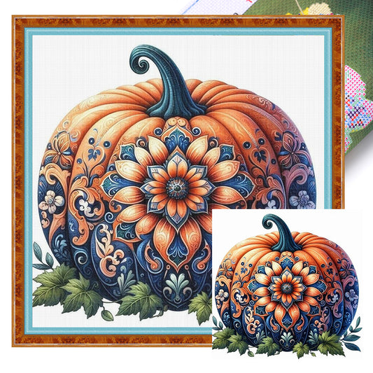 Halloween Pumpkins - 11CT Stamped Cross Stitch 45*45CM