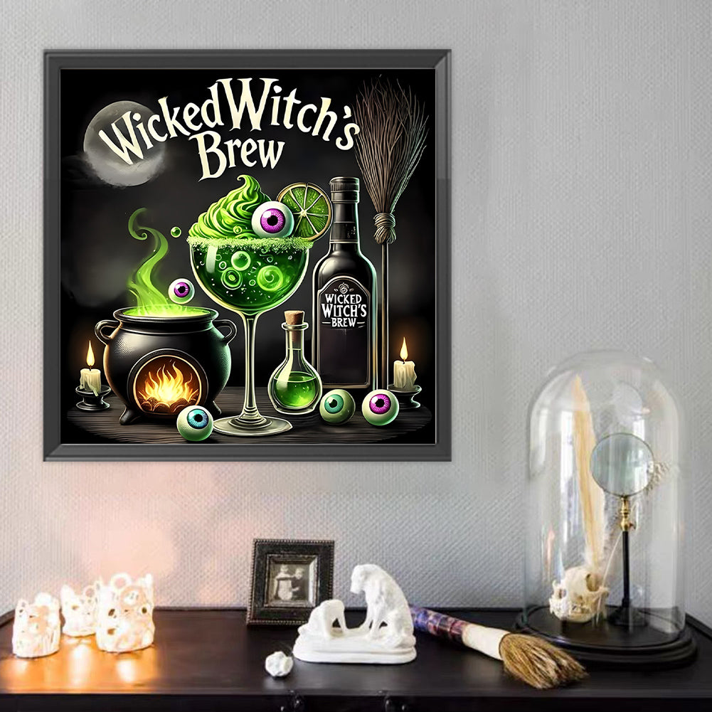 Halloween Magic Witch - Full Round Drill Diamond Painting 40*40CM
