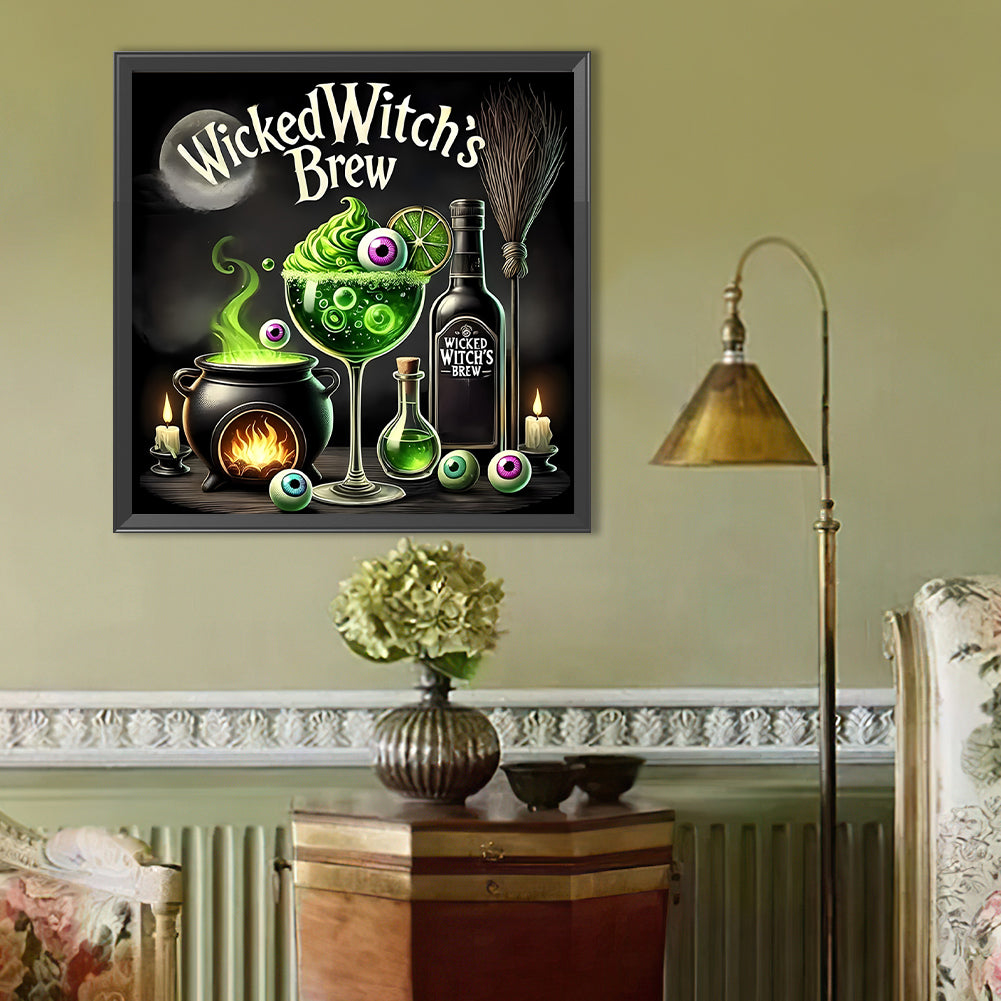 Halloween Magic Witch - Full Round Drill Diamond Painting 40*40CM