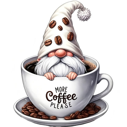 Coffee Gnome - Full Round Drill Diamond Painting 30*30CM