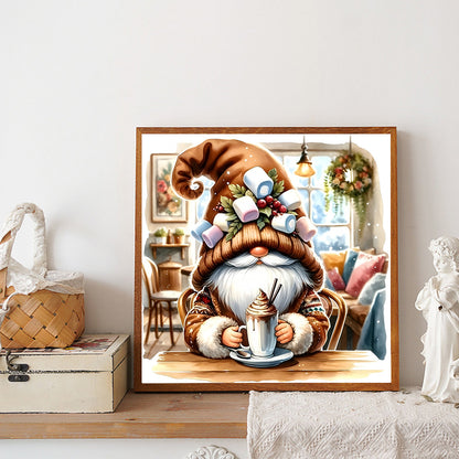 Coffee Gnome - Full Round Drill Diamond Painting 30*30CM