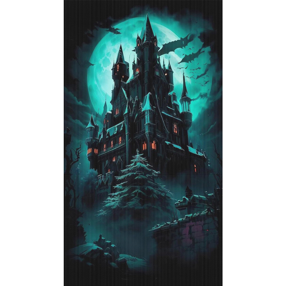 Castle - 11CT Stamped Cross Stitch 40*70CM