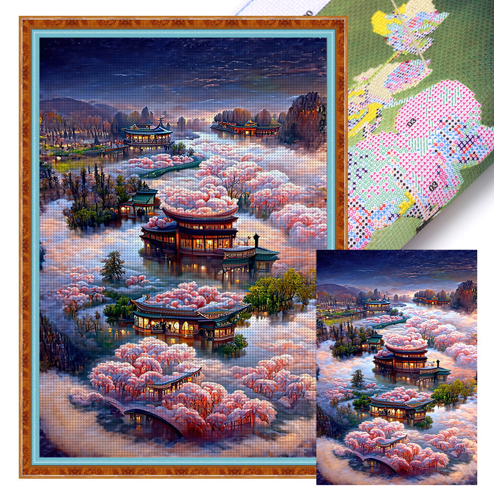 Dream Scenery - 18CT Stamped Cross Stitch 40*60CM