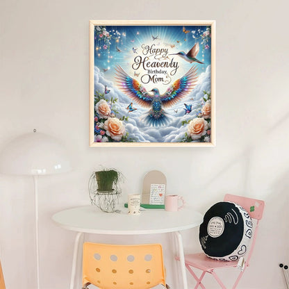 Bird With Musical Notes - 11CT Stamped Cross Stitch 40*40CM
