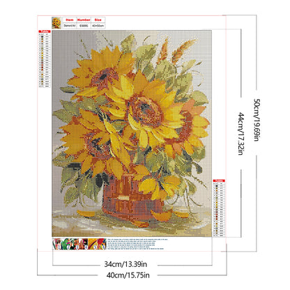 Sunflower - Full Round Drill Diamond Painting 40*50CM