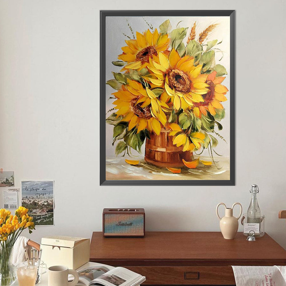 Sunflower - Full Round Drill Diamond Painting 40*50CM