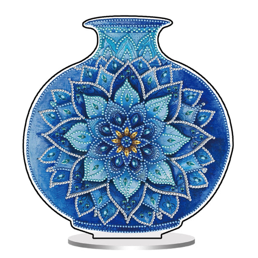 2D Flat Vase DIY Desktop Diamond Art Kits Diamond Painting Desktop Ornaments Kit