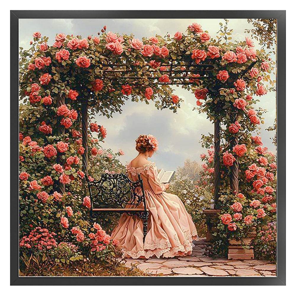 Victorian Girl - 14CT Stamped Cross Stitch 50*50CM