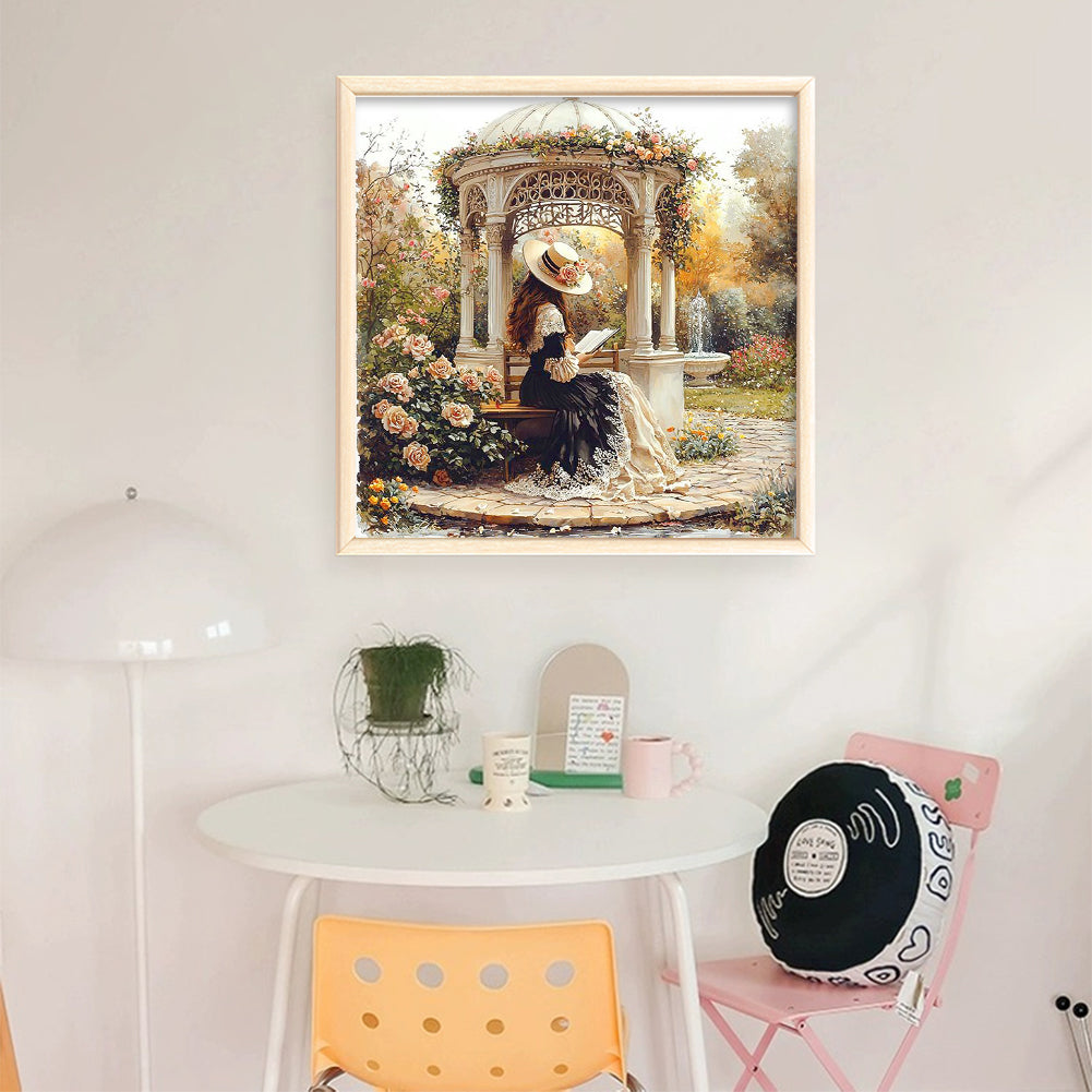 Victorian Girl - 14CT Stamped Cross Stitch 50*50CM
