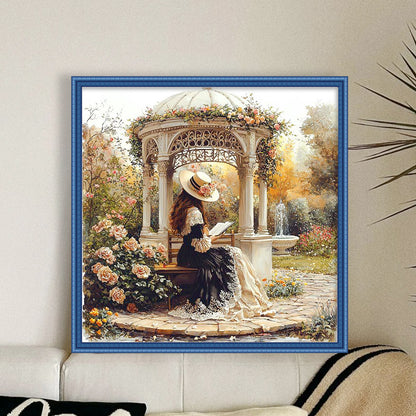 Victorian Girl - 14CT Stamped Cross Stitch 50*50CM