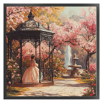 Victorian Girl - 14CT Stamped Cross Stitch 50*50CM