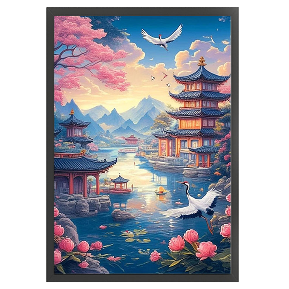 Jiangnan Scenery - 11CT Stamped Cross Stitch 50*70CM(Mona Lisa Brand)