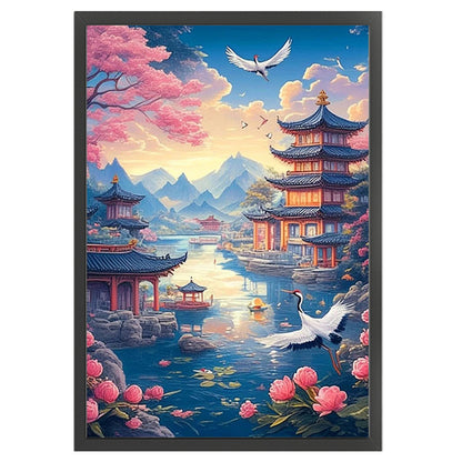 Jiangnan Scenery - 11CT Stamped Cross Stitch 50*70CM(Mona Lisa Brand)