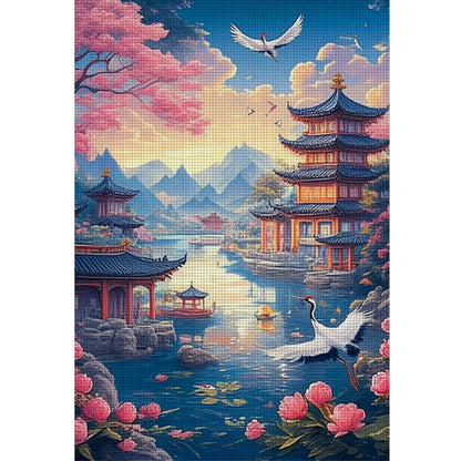 Jiangnan Scenery - 11CT Stamped Cross Stitch 50*70CM(Mona Lisa Brand)