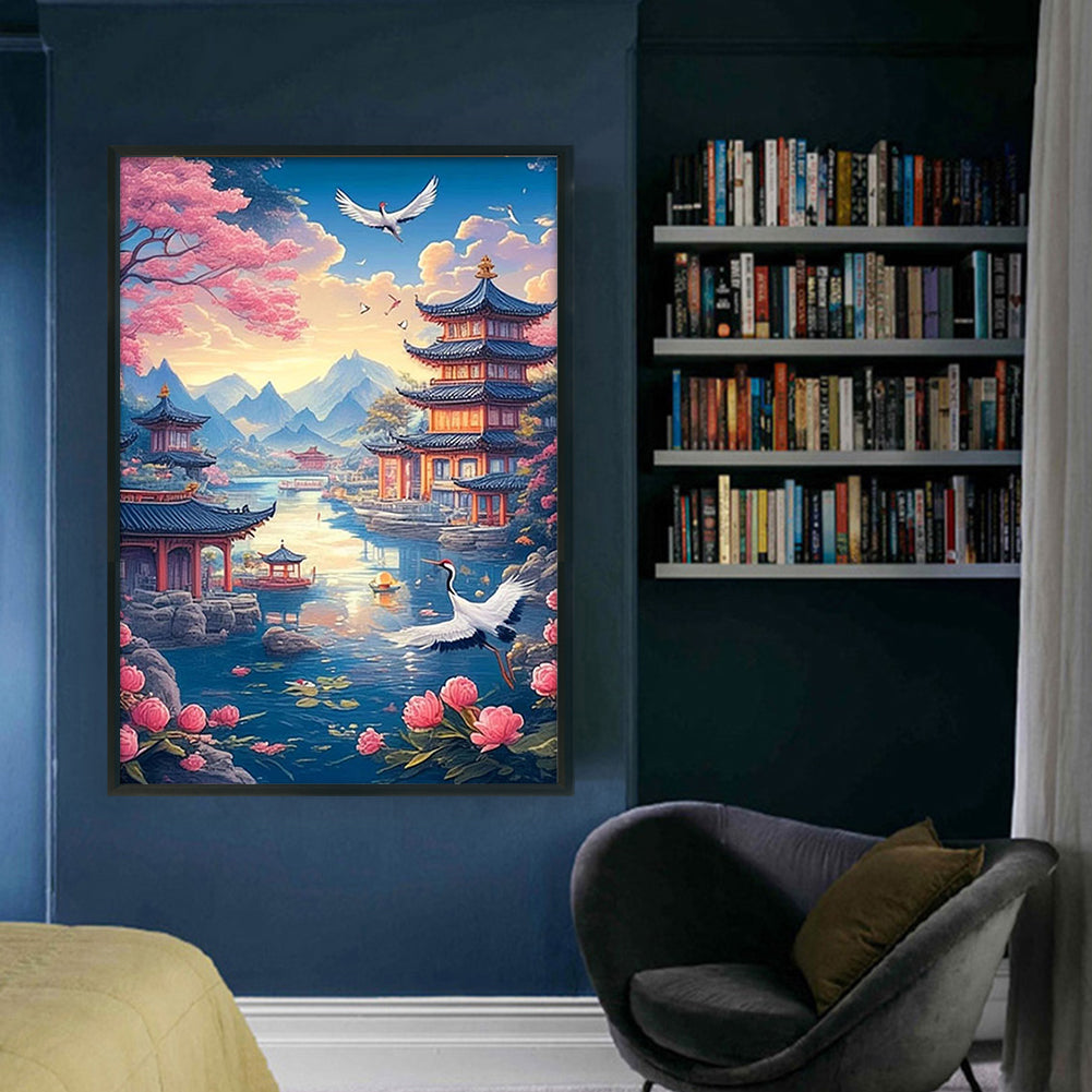 Jiangnan Scenery - 11CT Stamped Cross Stitch 50*70CM(Mona Lisa Brand)