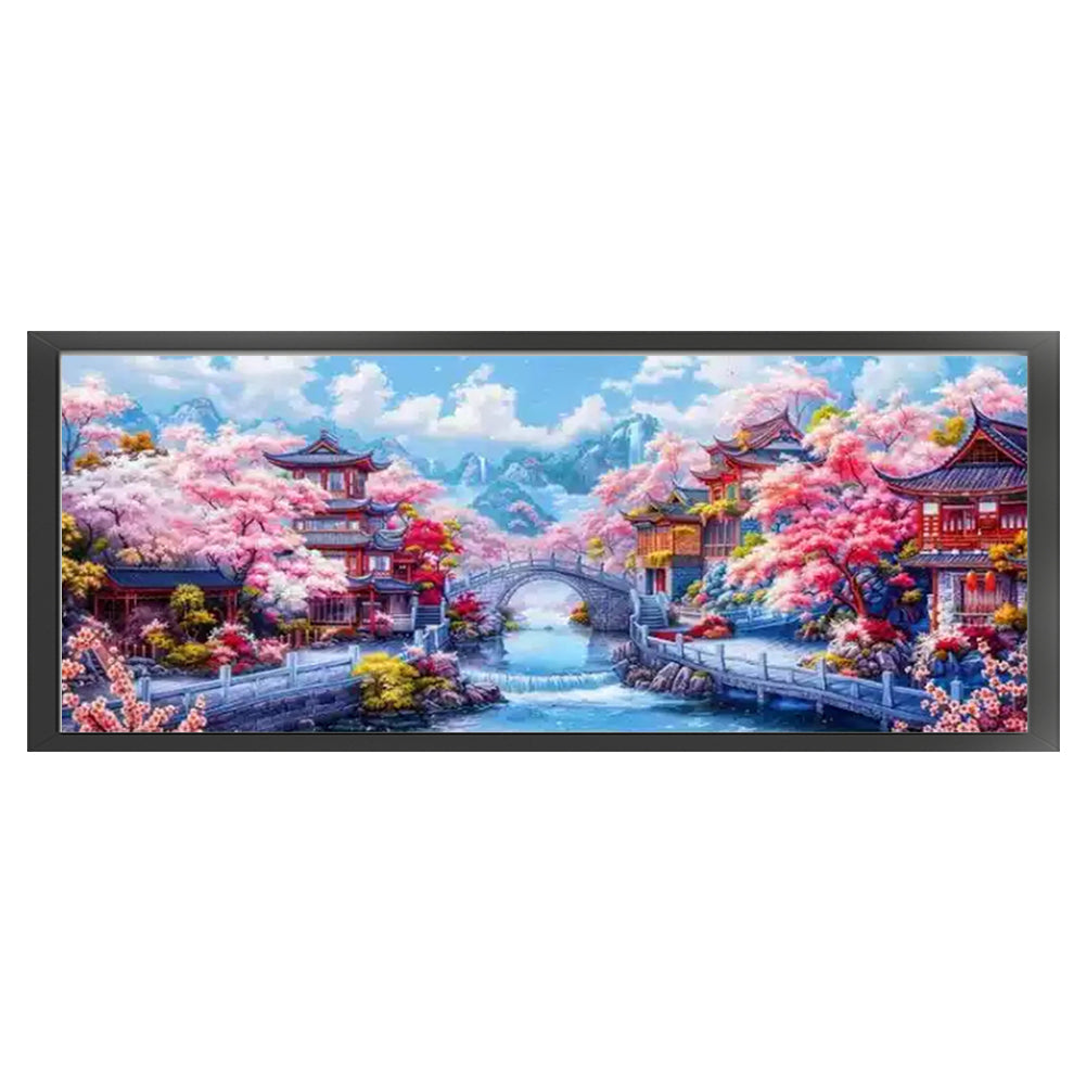 Spring In Jiangnan - 11CT Stamped Cross Stitch 200*75CM(Mona Lisa Brand)
