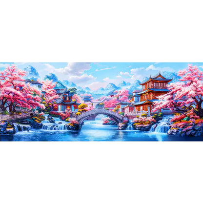 Jiangnan Attic - 11CT Stamped Cross Stitch 165*68CM£¨Mona Lisa Brand£©