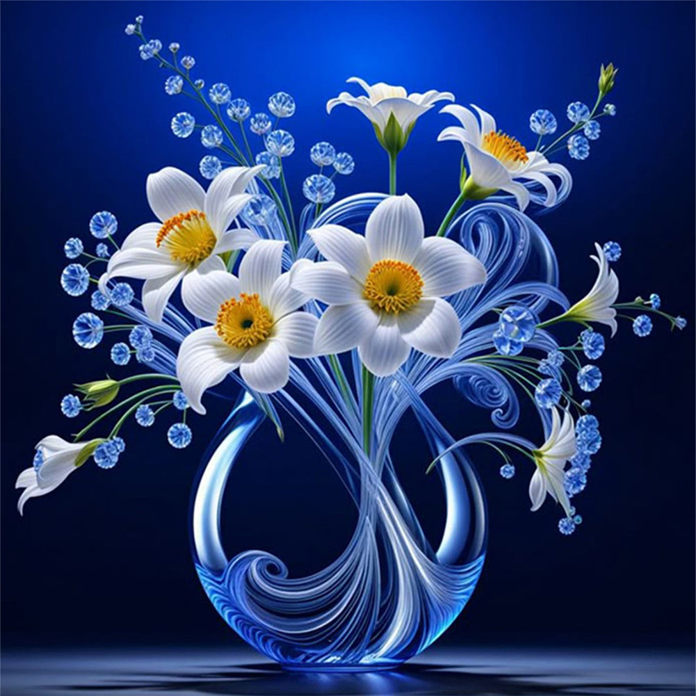 Luminous Vase - 11CT Stamped Cross Stitch 40*40CM