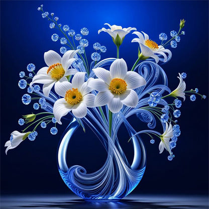Luminous Vase - 11CT Stamped Cross Stitch 40*40CM
