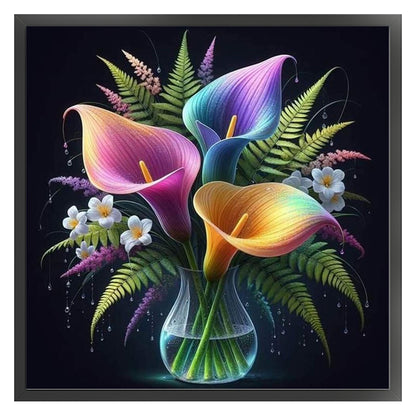 Calla Lily Vase - 11CT Stamped Cross Stitch 40*40CM